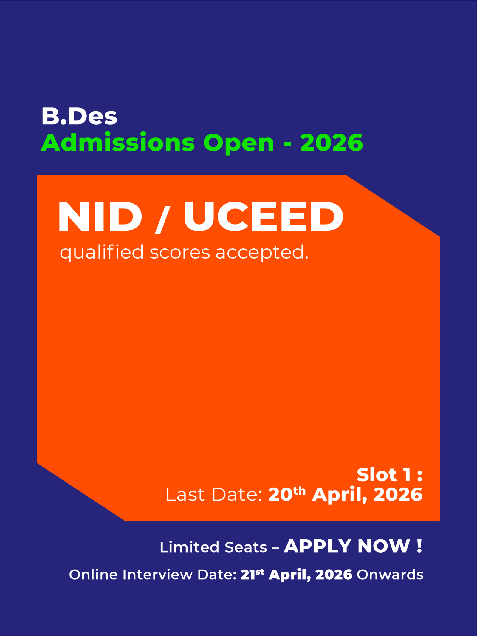 Master of Design Bachelor of Design